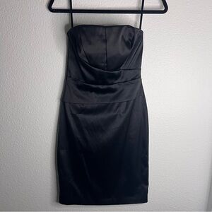 White House Black Market satin strapless dress- Sz 0